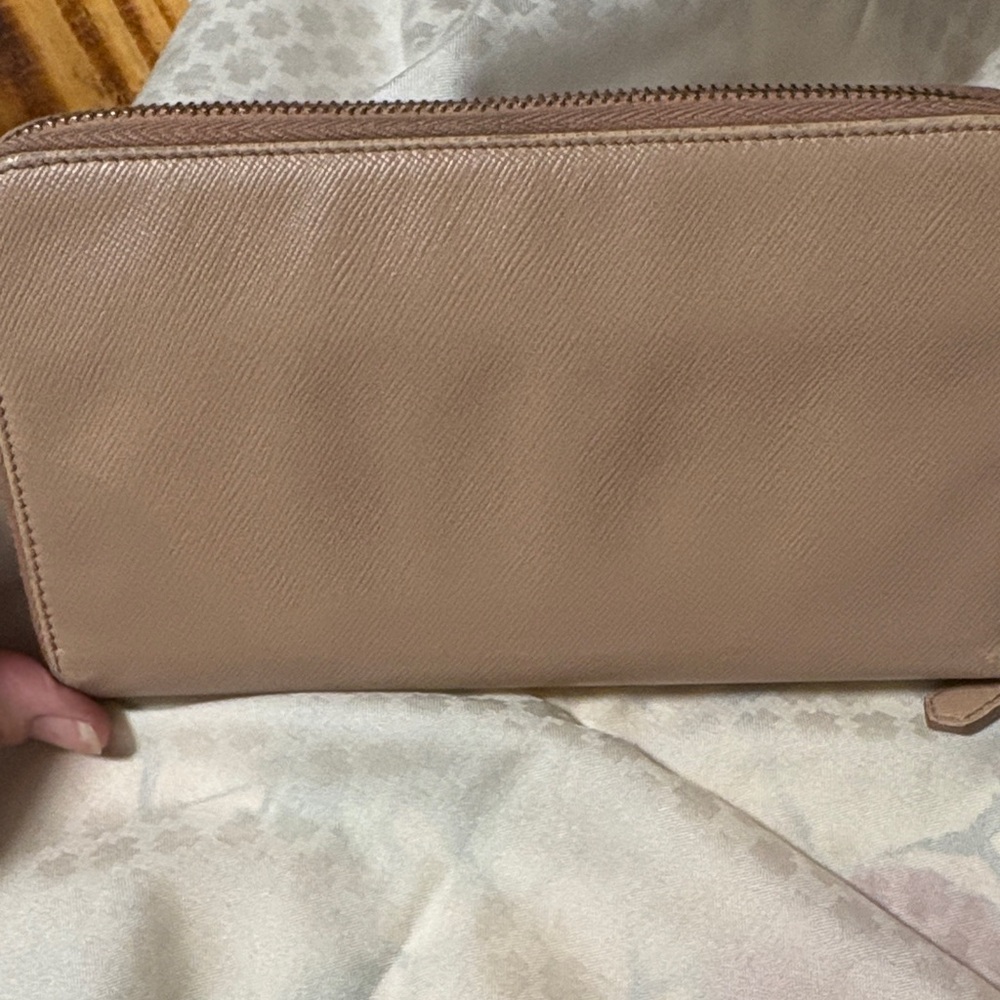Prada Nude Leather Zip Wallet - Picture 9 of 16